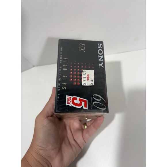 5 Pack SONY UX 60 Blank Cassette‎ Tape Type II High Bias BRAND NEW Sealed - Picture 5 of 5